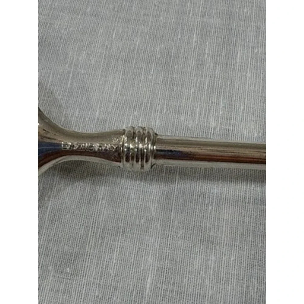 Vntg Silver Plated Serving Spoon Mid Century Modern Made In Italy